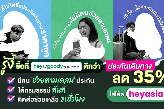 สายท่องเที่ยวมีเฮ! “heygoody.com” มอบส่วนลดประกันเดินทางต่างประเทศสูงสุด 35%